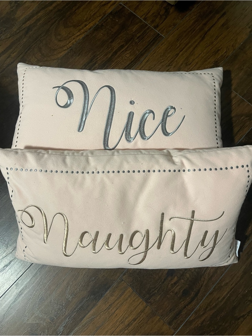 Cynthia Rowley Blush Pink Decorative Pillow with Dot Trim
